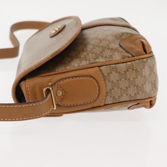 CELINE Macadam Canvas Shoulder Bag Pvc Beige Gold - Picture 6 of 13